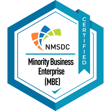 NMSDC Certified Minority Business Enterprise (MBE) badge